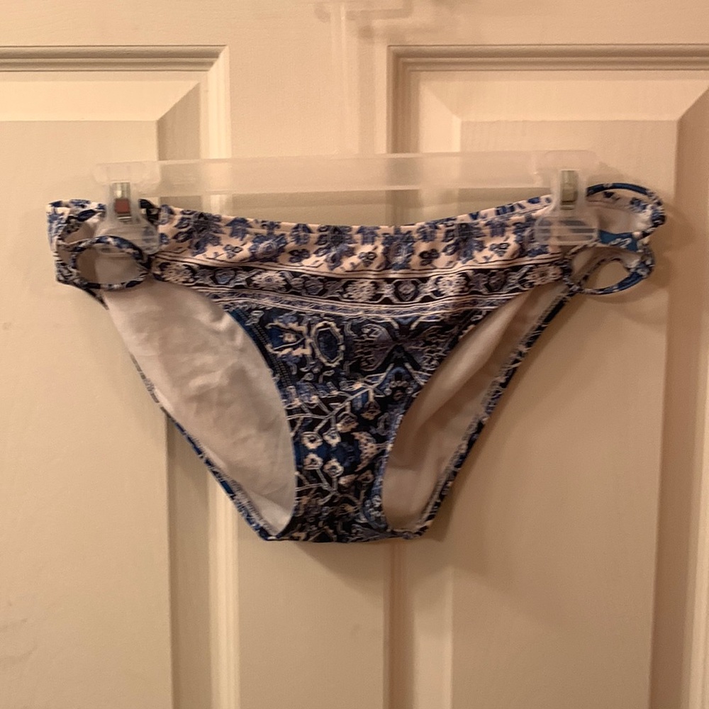 Medium Blue & White Bikini Bottom